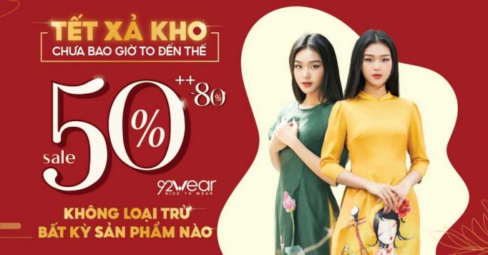 92Wear khuyến mãi đến 80%
