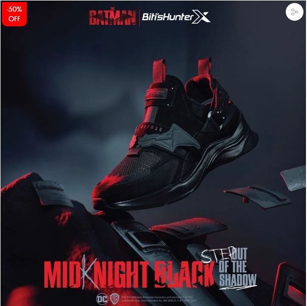 Giày Thể Thao Nữ Biti's Hunter x DC Batman DSWH09099 nay chỉ còn 774,500đ (giá cũ: 1,549,000đ)
