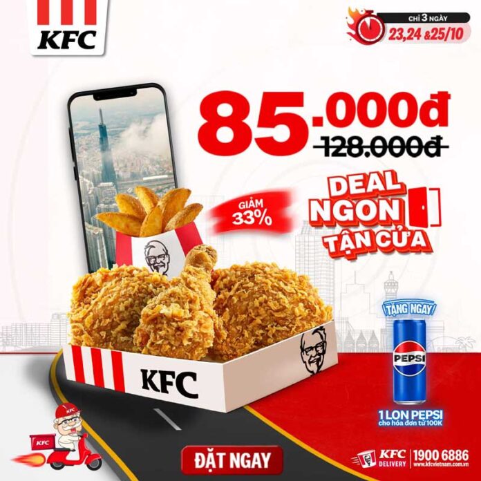 kfc combo khuyen mai den 2510