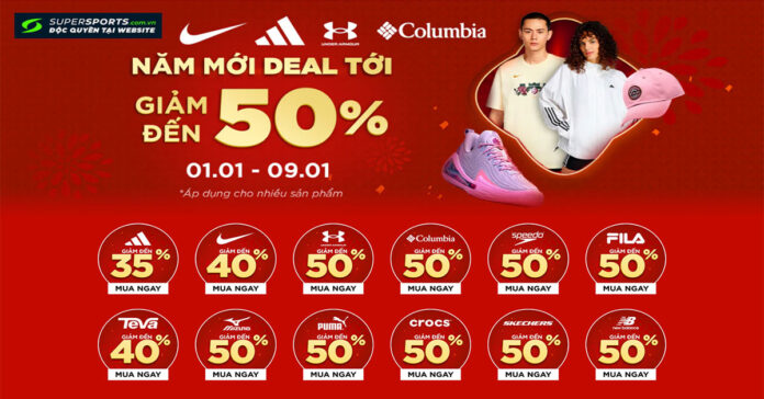 Khuyến Mãi Tết 2025: Giảm Đến 50% Tại Supersports - Săn Ngay!