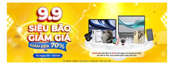 Thế giới di động sale 9/9 từ 6-9/9