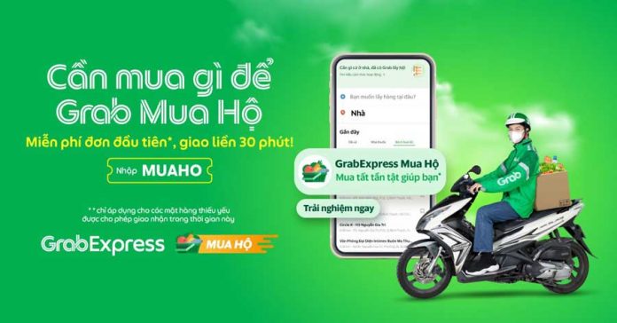 GrabExpress khuyến mãi miễn phí vận chuyển