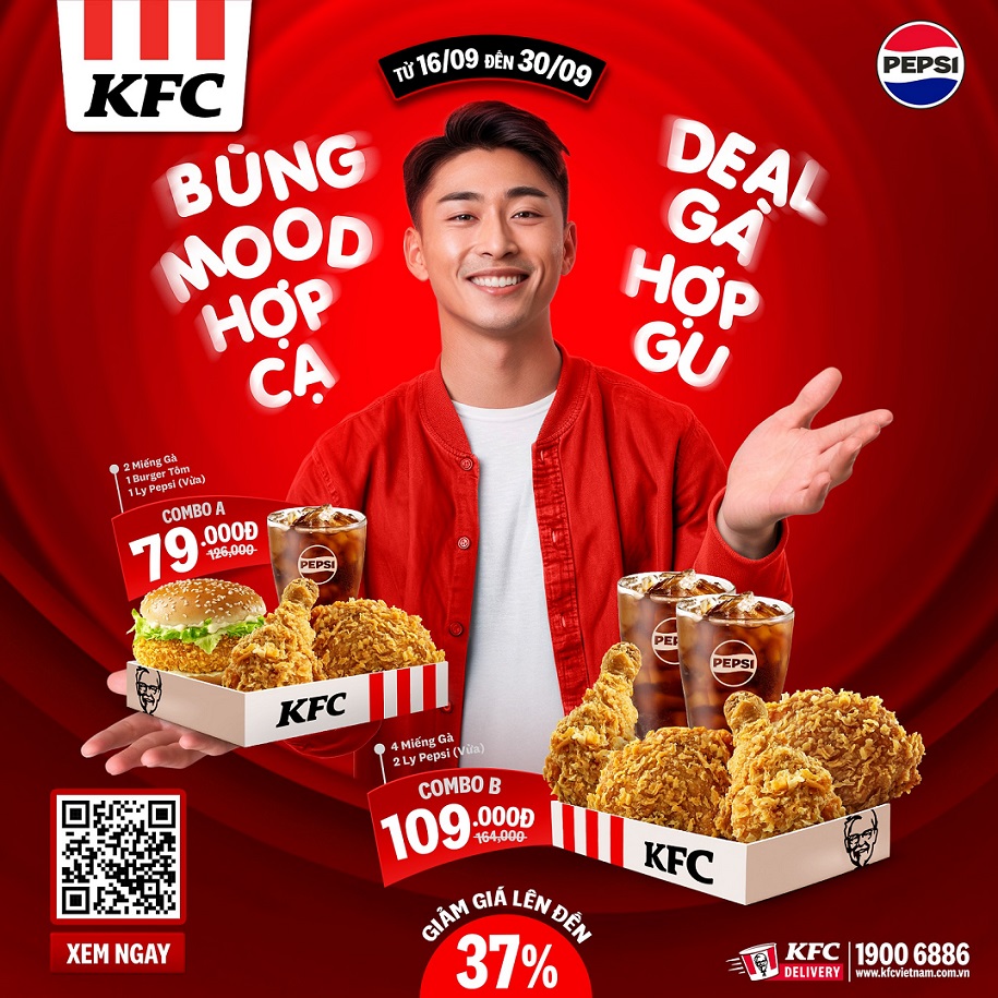 kfc ưu đãi combo deal đến hết 3009