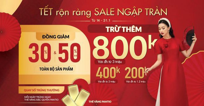 pantio sale tết 25% 25-1-2022