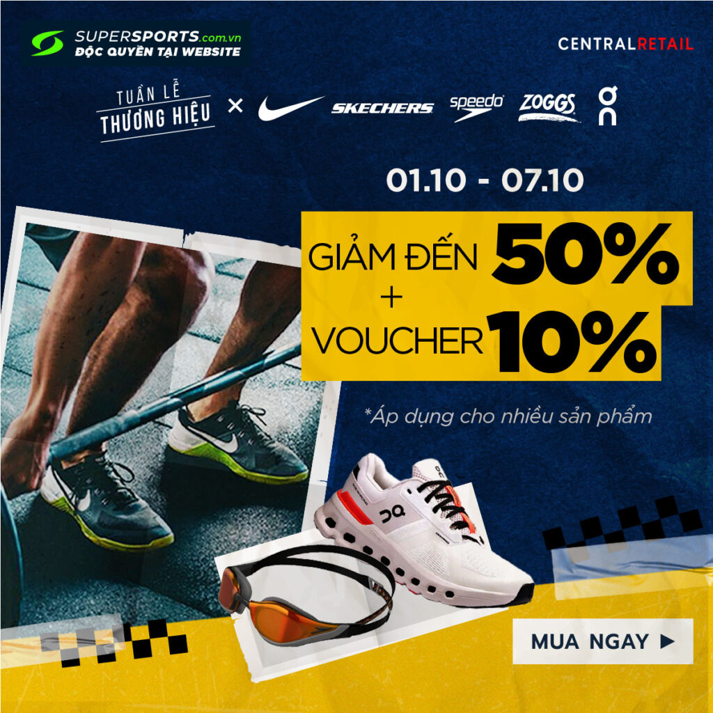 supersports discount 50% đến hết 7/10