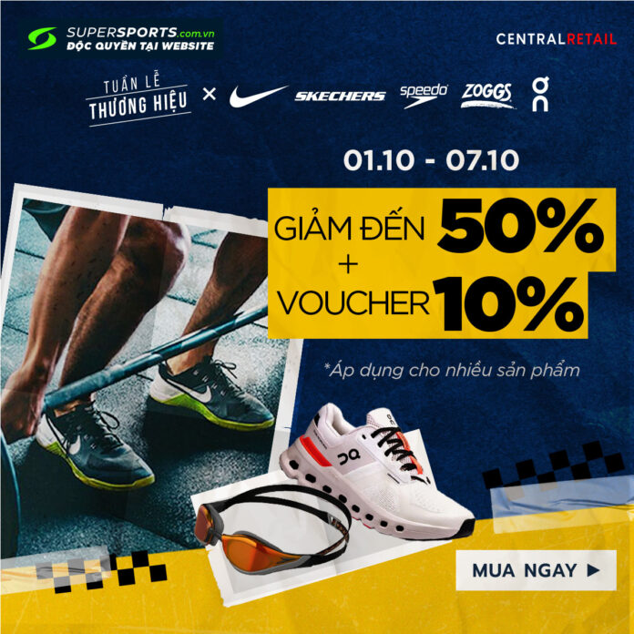 supersports discount 50% đến hết 7/10