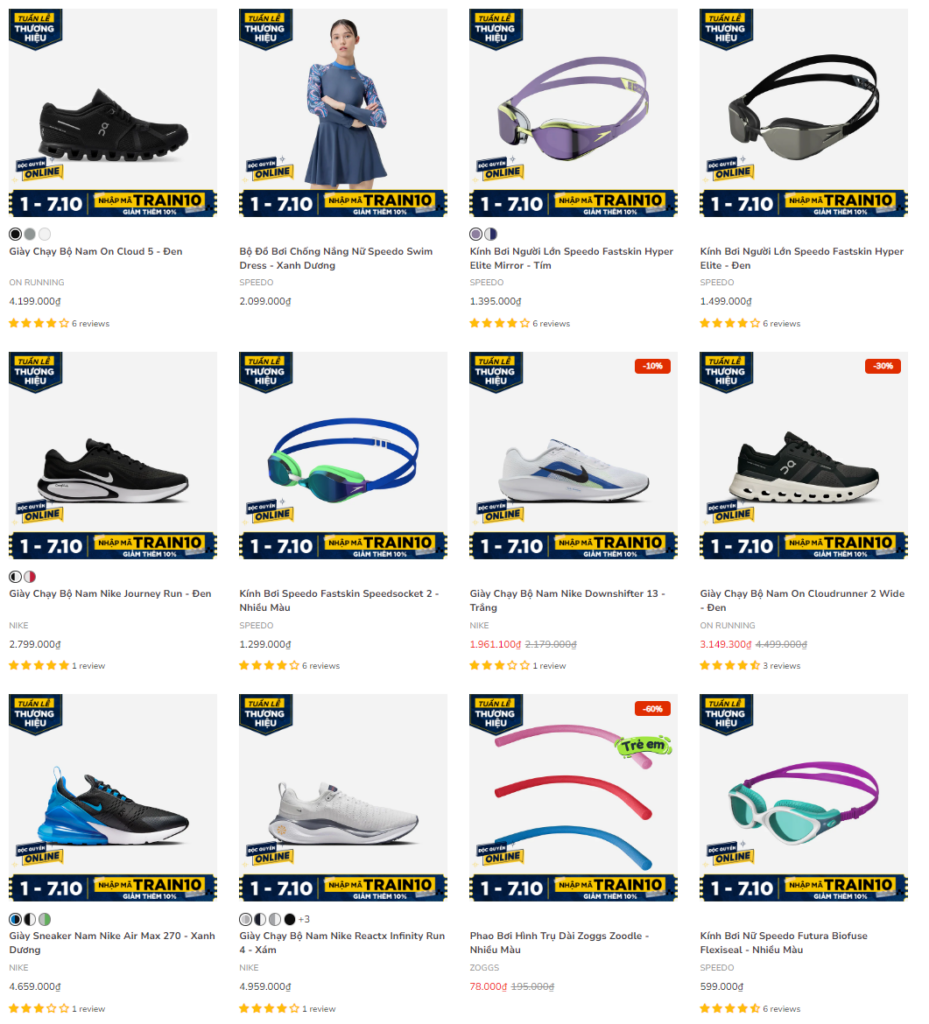 supersports giảm tới 50% đến hết 7/10