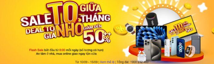 thế giới di động khuyến mãi tới 1509
