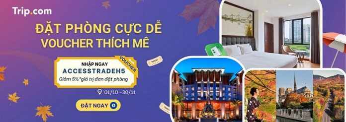 trip.com khuyến mãi giảm 5% đến 30112025